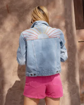 embroidered denim jacket