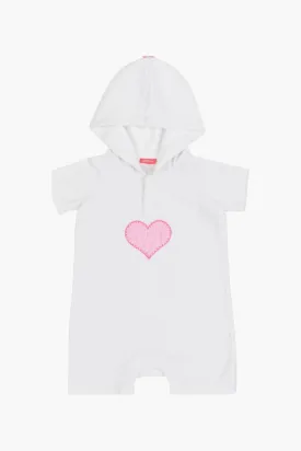 Sunuva White Towelling Baby Girls Cover-Up