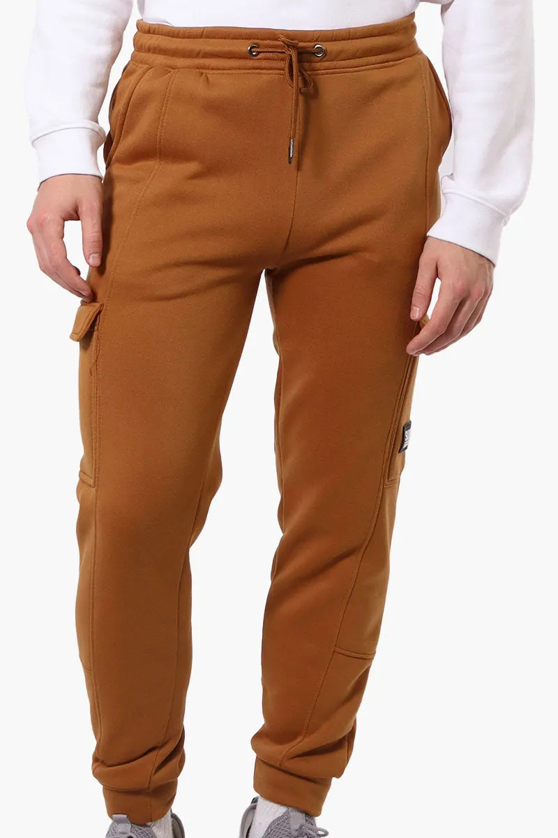 Super Triple Goose Tie Waist Cargo Joggers - Brown