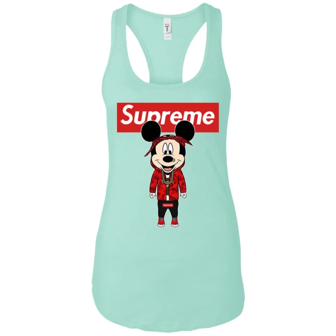 Supreme Mickey Style Fashion T-shirt Women Tank Top