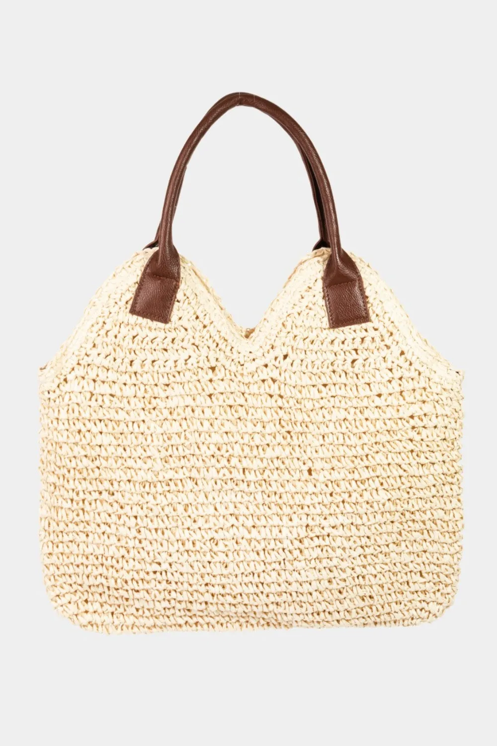 Susan - Straw Braided Faux Leather Strap Shoulder Bag - Exclusively Online