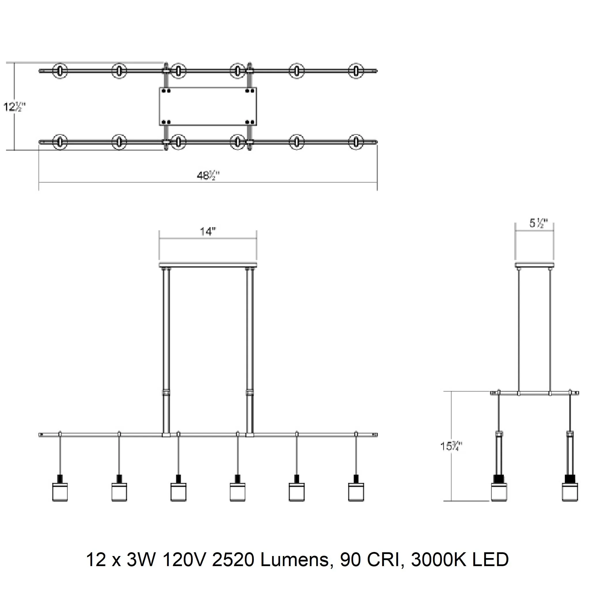 Suspenders Tandem Multi Light Pendant Light