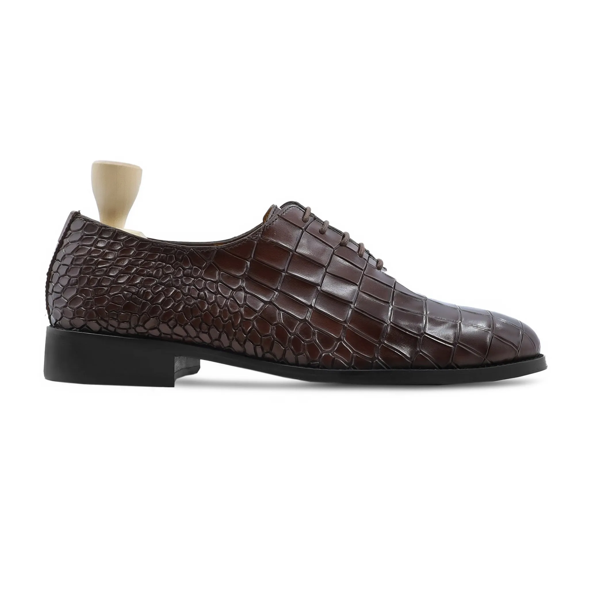 Swat - Men's Dark Brown Calf Leather Wholecut Shoe