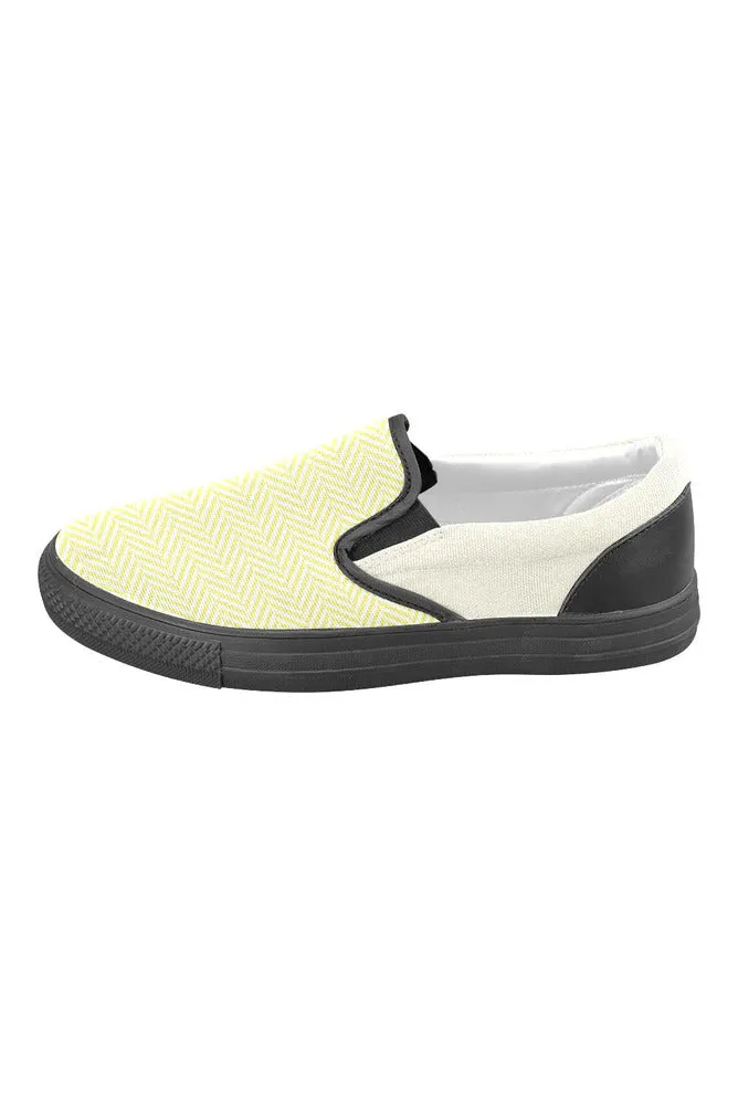 Sweet Corn Men's Slip-on Canvas Shoes (Model 019)