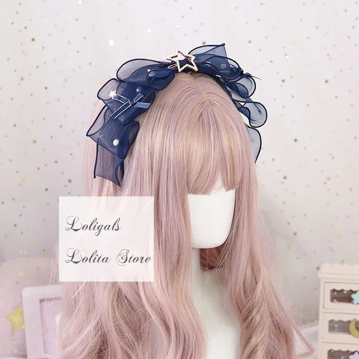 Sweet Lolita KC Elegant Headpiece Layered Bow Hairbands