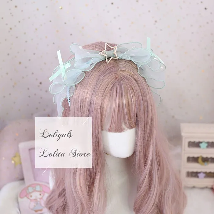 Sweet Lolita KC Elegant Headpiece Layered Bow Hairbands