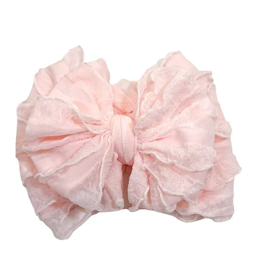 Sweet Pink Ruffled Headband