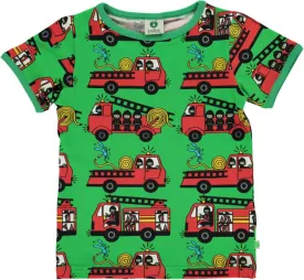 T-shirt with firetrucks