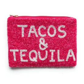 Tacos and Tequila Large Beaded Purse