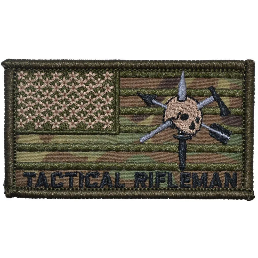 Tactical Rifleman US Flag - 2x3.5 Patch - New Design