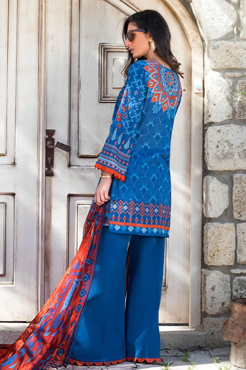 Tahra by Zainab Chottani Unstitched Lawn Collection'2021-10-B-Rustic Glam