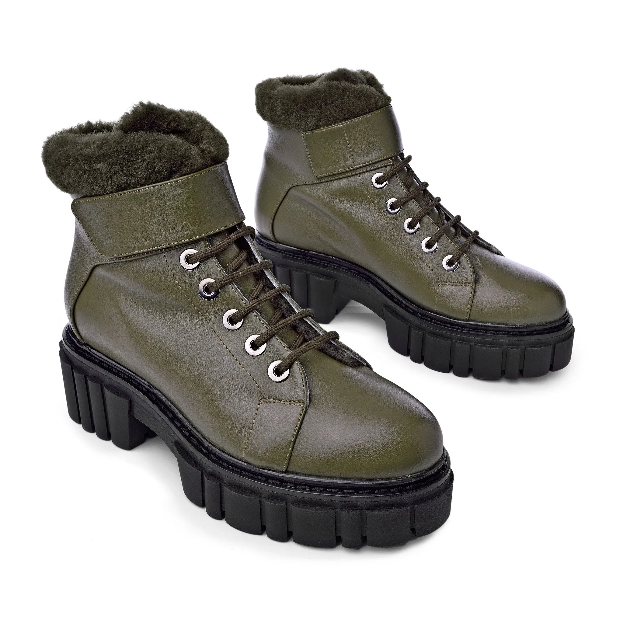 Takara Olive Winter Ankle Boots