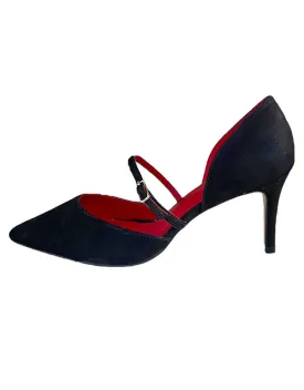 Tami Black Suede Heels