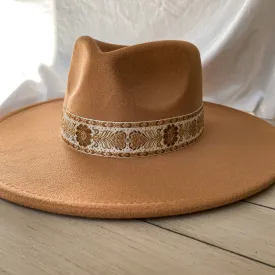 Tan Wide Brim Hat