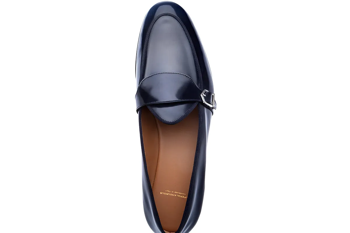 TANGERINE 15.1 BRUSHED NAVY BELGIAN LOAFERS