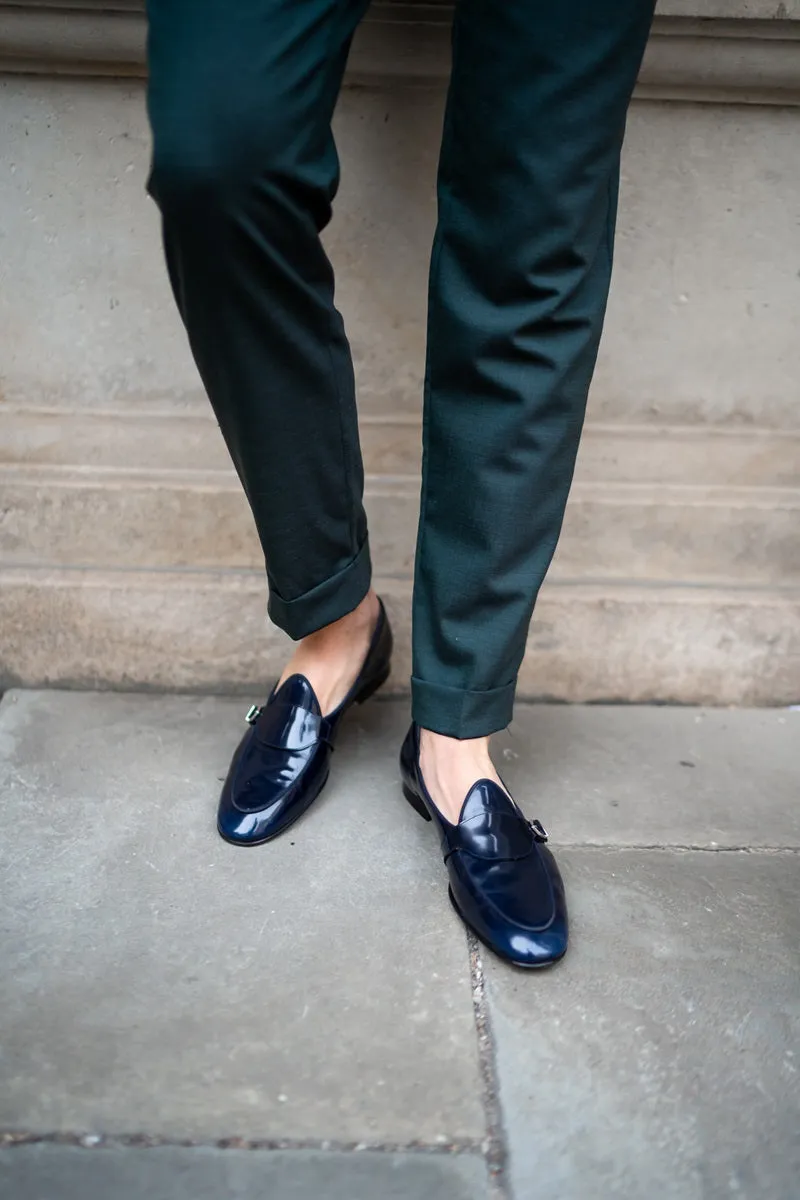 TANGERINE 15.1 BRUSHED NAVY BELGIAN LOAFERS