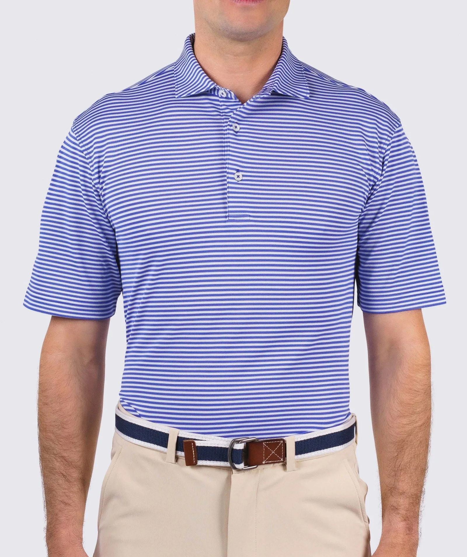 Tanner Stripe Performance Polo - Closeout