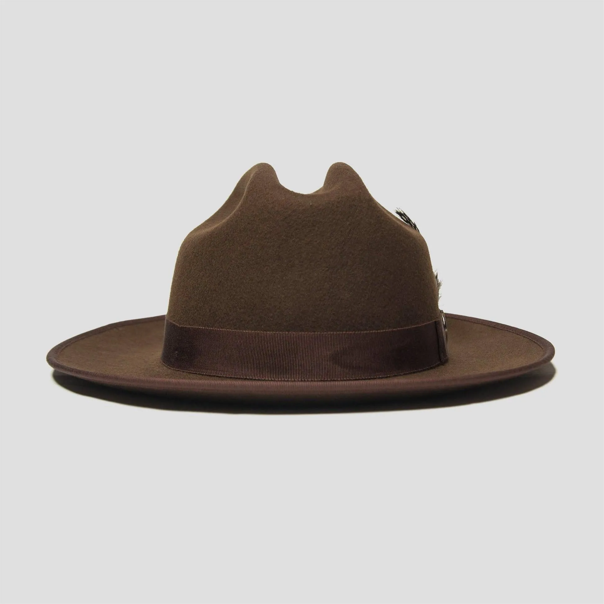 Tasteful Felt Fedora Hat-Chocolate