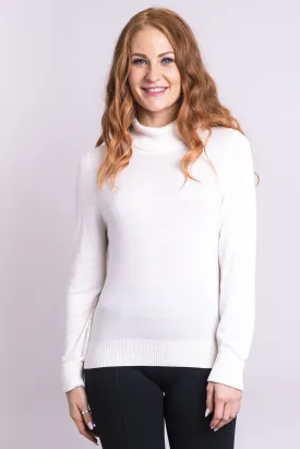 Taylor Sweater, White, Bamboo Cotton - Final Sale