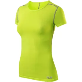 TCA Pro Performance Womens Short Sleeve Baselayer Running Top - Green