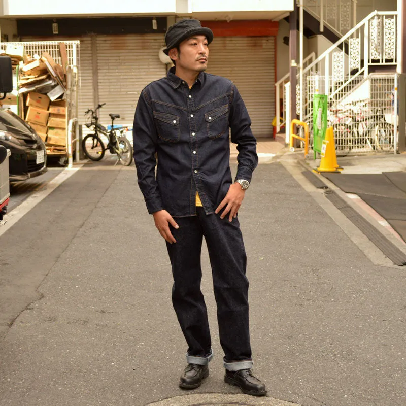 TCB jeans "Ranchman Shirt Denim" Denim Western Shirt