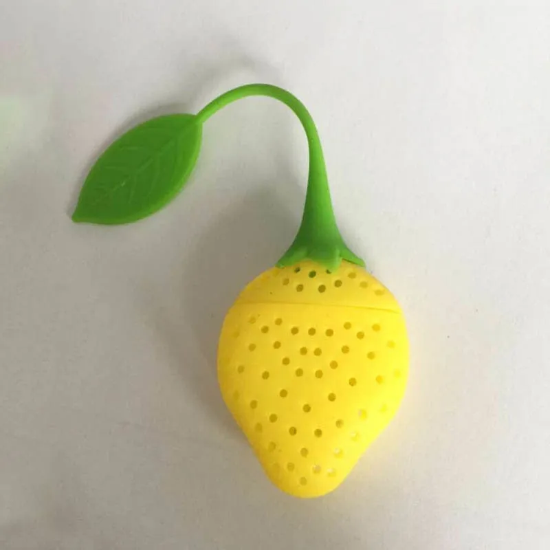 Tea Strainer Non-toxic Strawberry Shape Silicone Tea Infuser Tea Bag