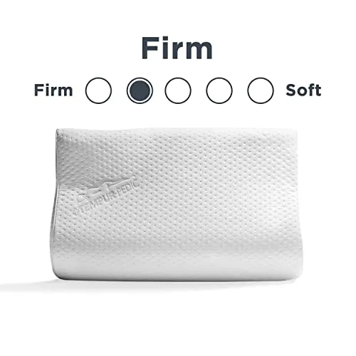 Tempur-Pedic TEMPUR-Ergo Neck Pillow, Large Profile, White & TEMPUR-Cloud ProHi Pillow, Queen, White