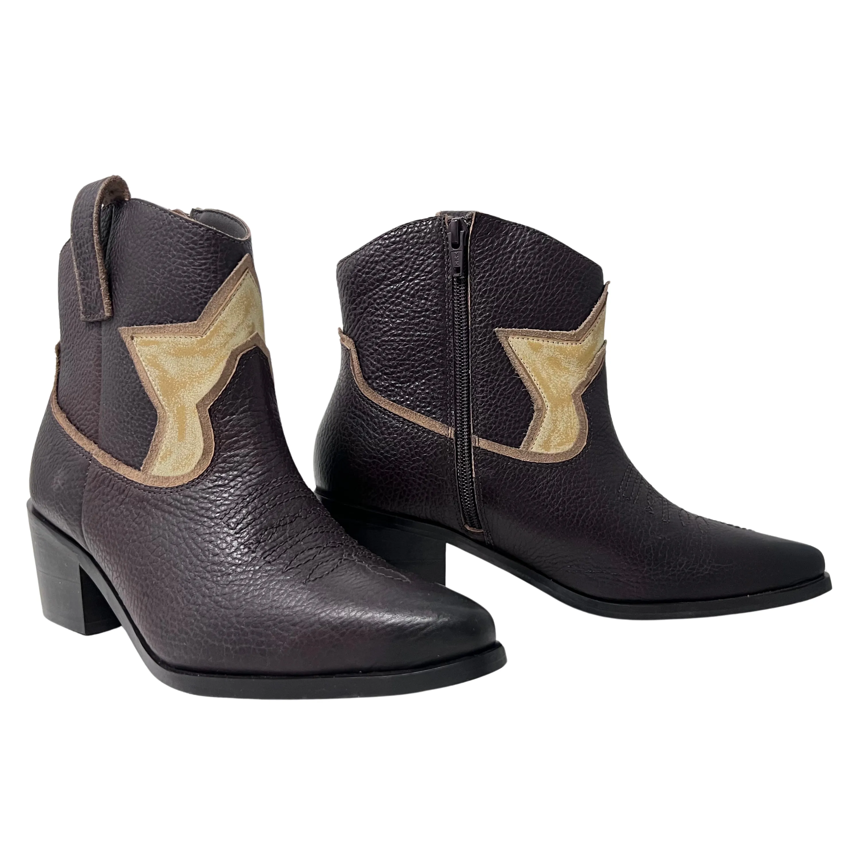 Tessa Star Western Boot Brown