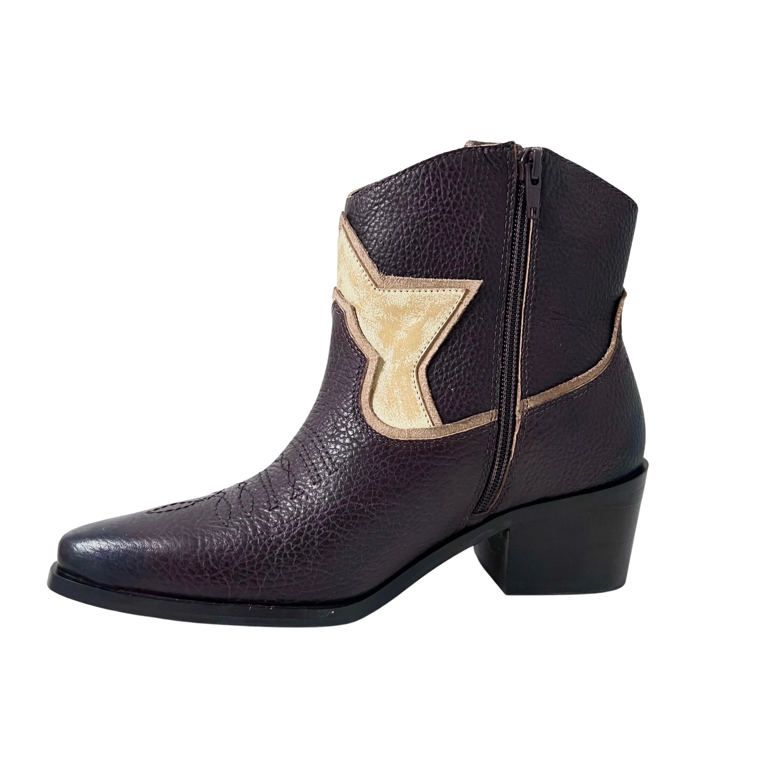 Tessa Star Western Boot Brown