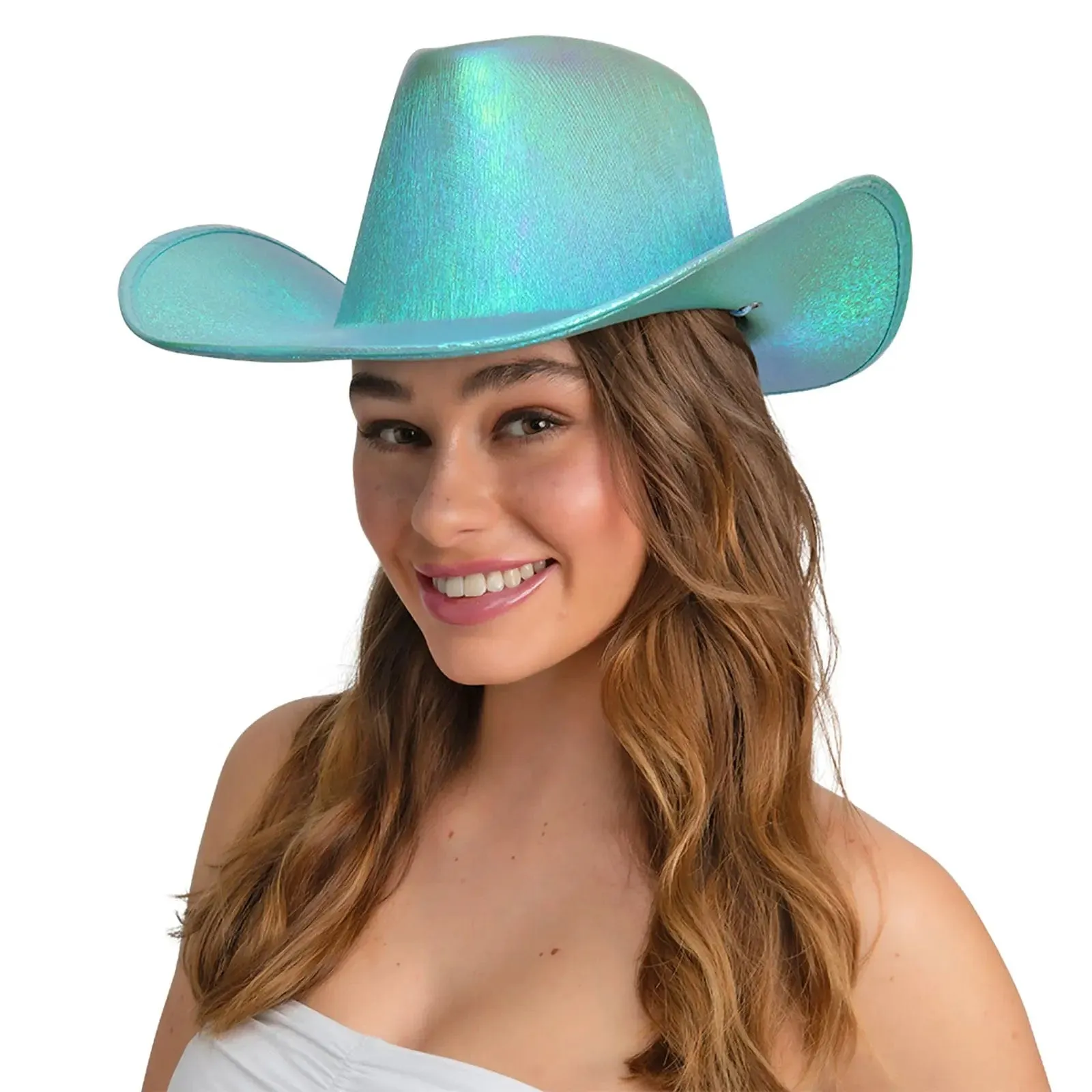 Texan Hat Iridescent Cowgirl Cowboy Stetson Fancy Dress