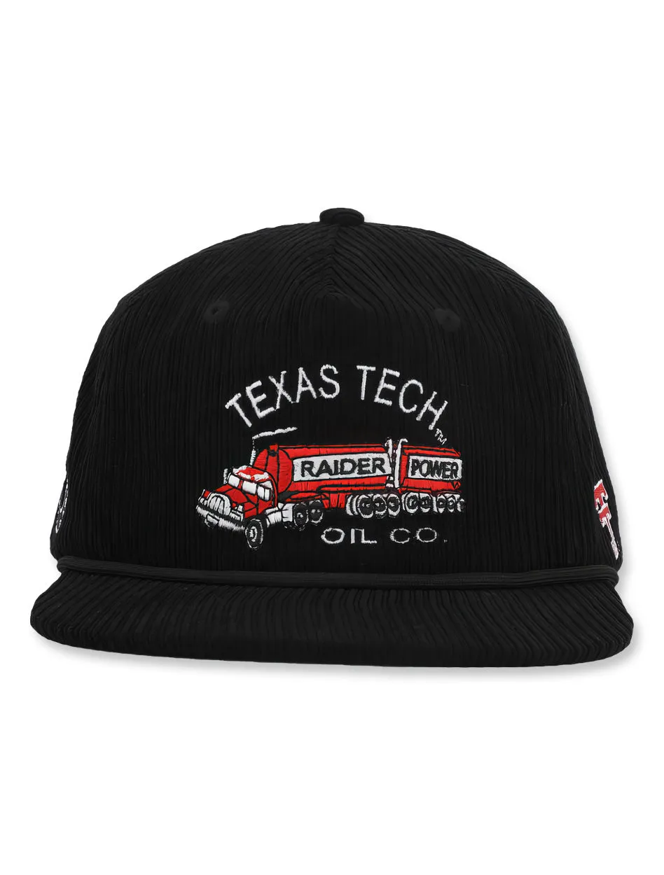 Texas Tech Dark Horse "Oil Co." Black Corduroy Snapback Cap