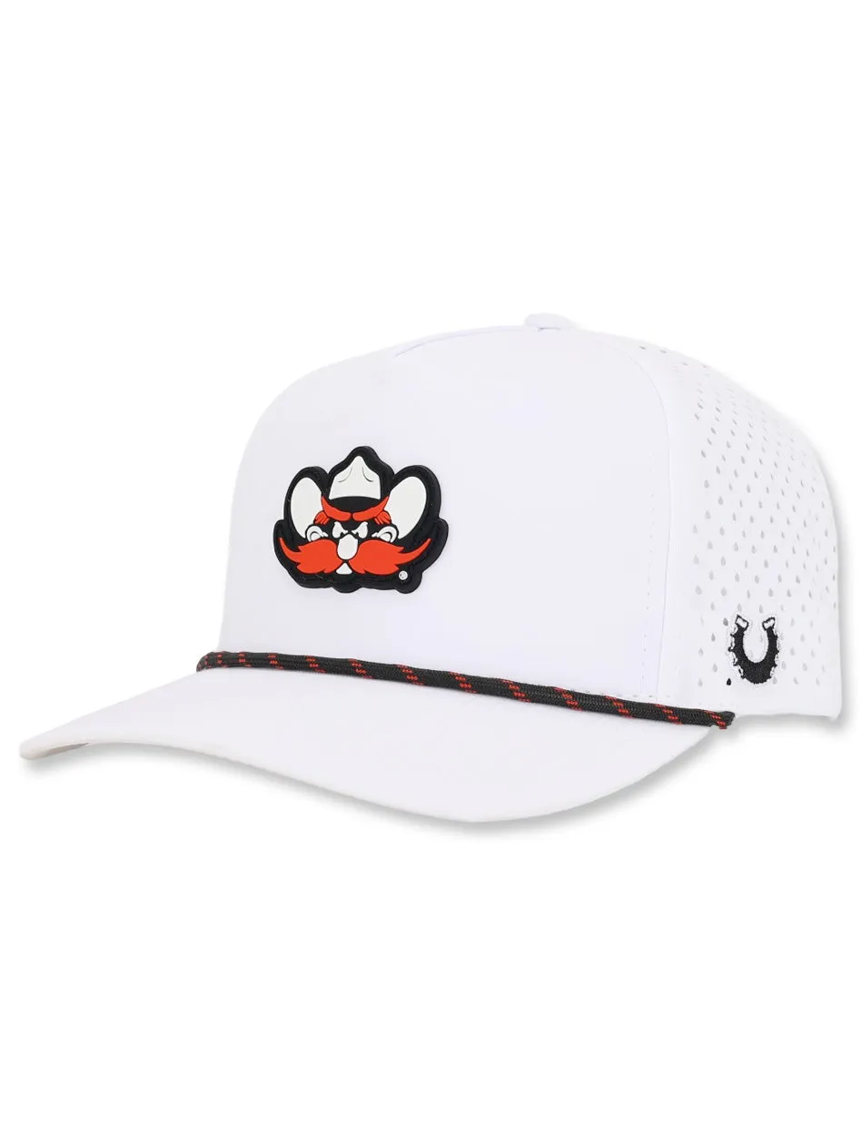 Texas Tech Dark Horse "Raider Red" PVC White Sport Snapback Cap