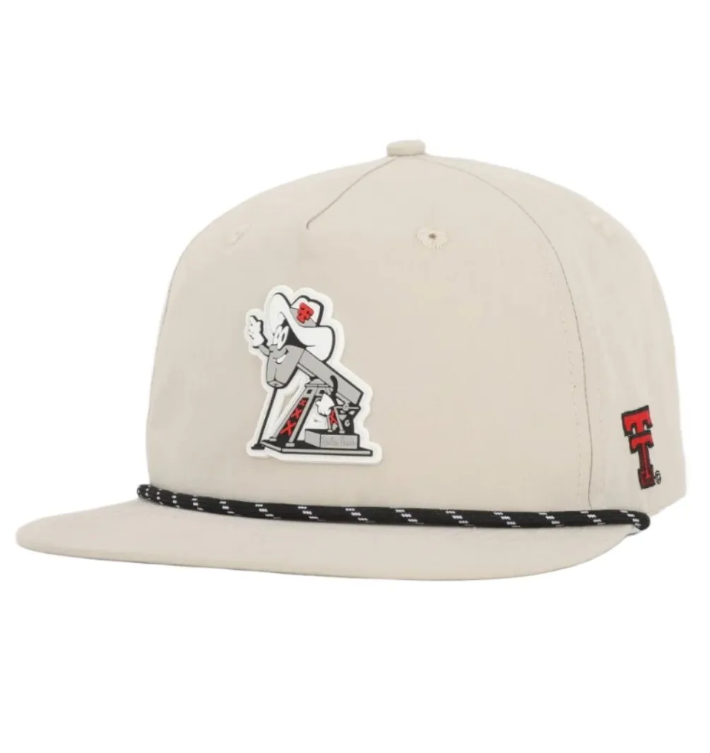 Texas Tech Dark Horse RP "Throwback Jack" PVC Khaki Sport Snapback Cap