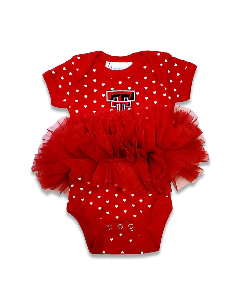 Texas Tech Heart Tutu Creeper