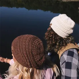 Textured Alpaca Slouch Beanie