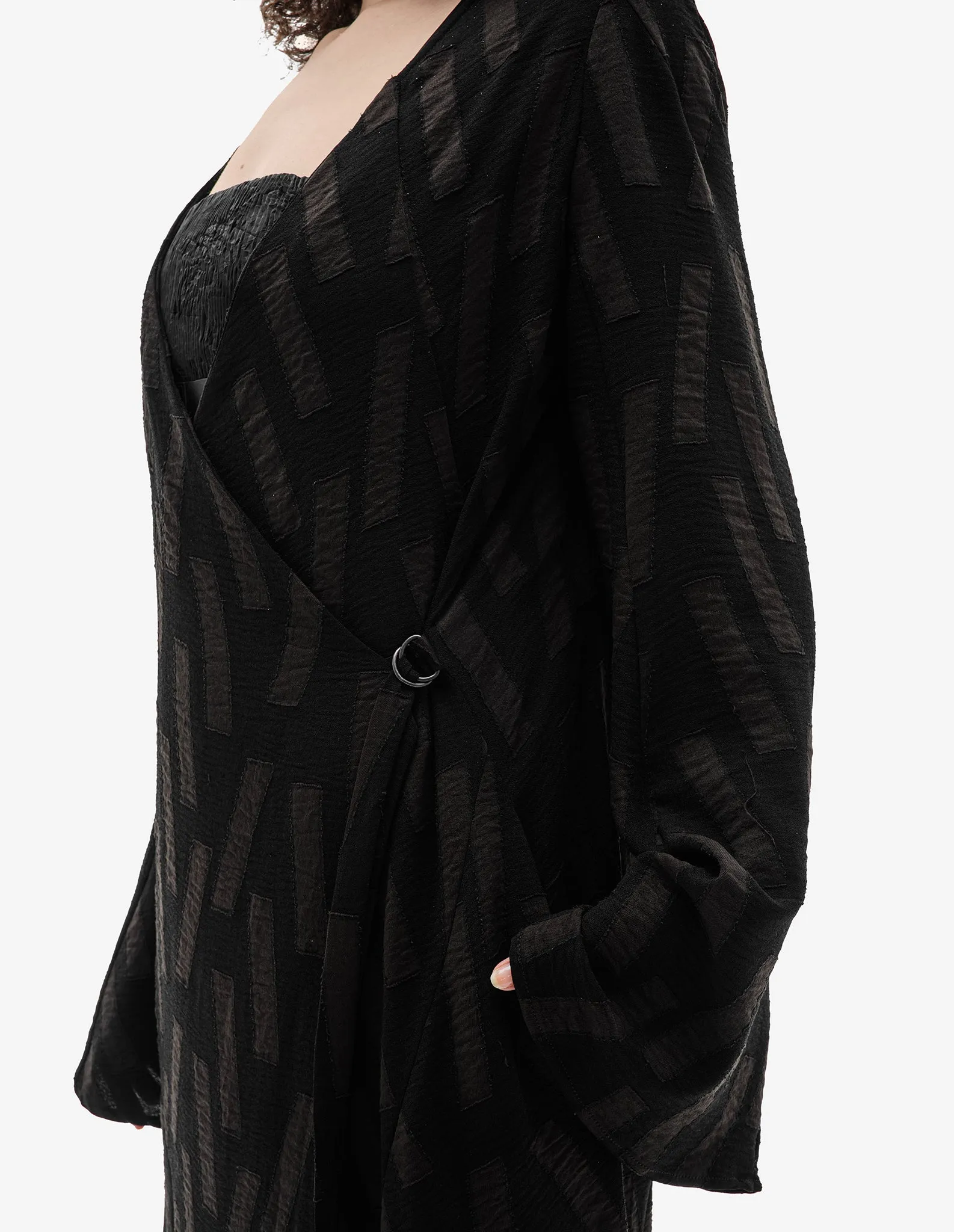 Textured Wrap Dress