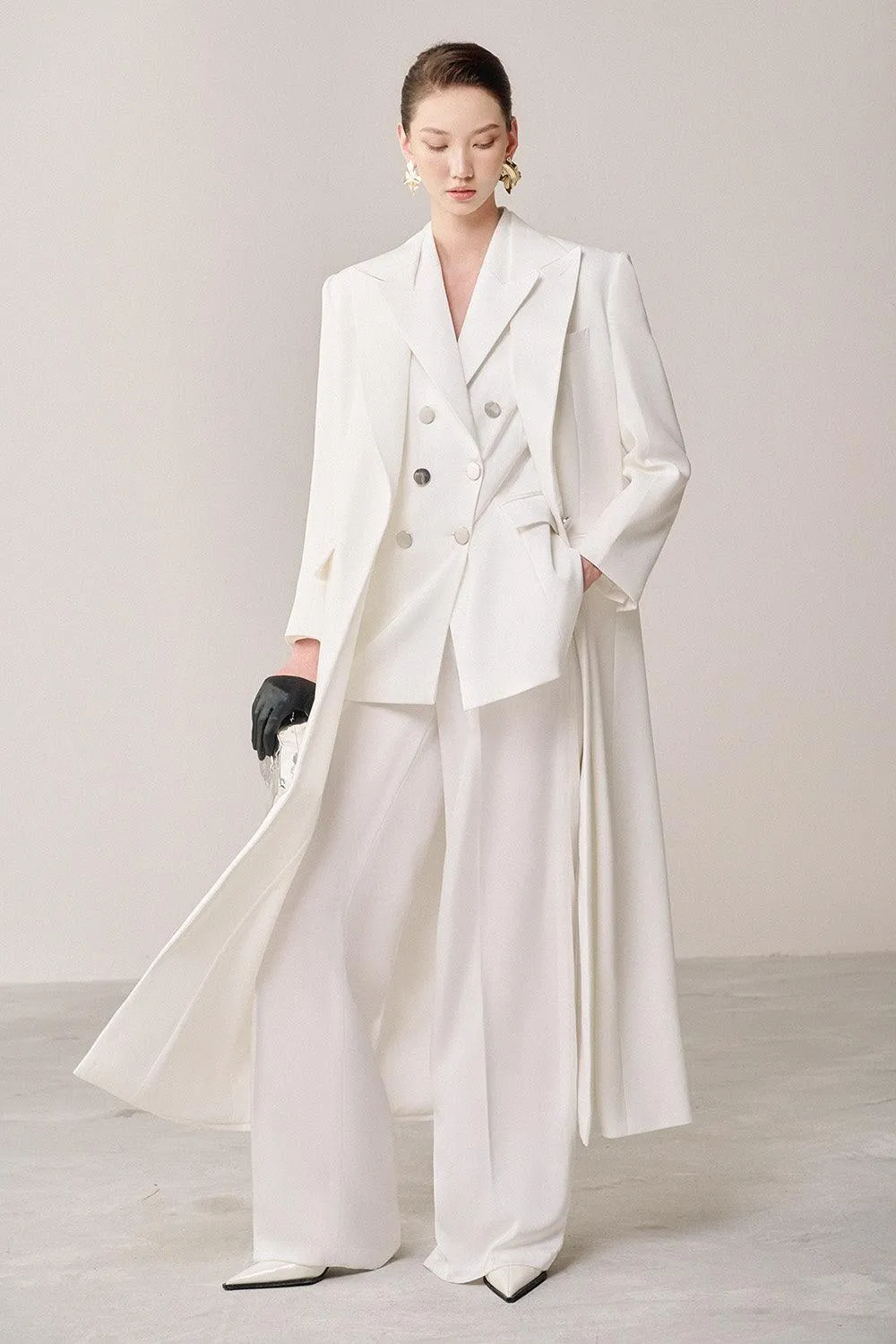 Thaliol Overcoat Notch Lapel Cotton Trench Coat