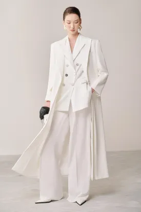 Thaliol Overcoat Notch Lapel Cotton Trench Coat