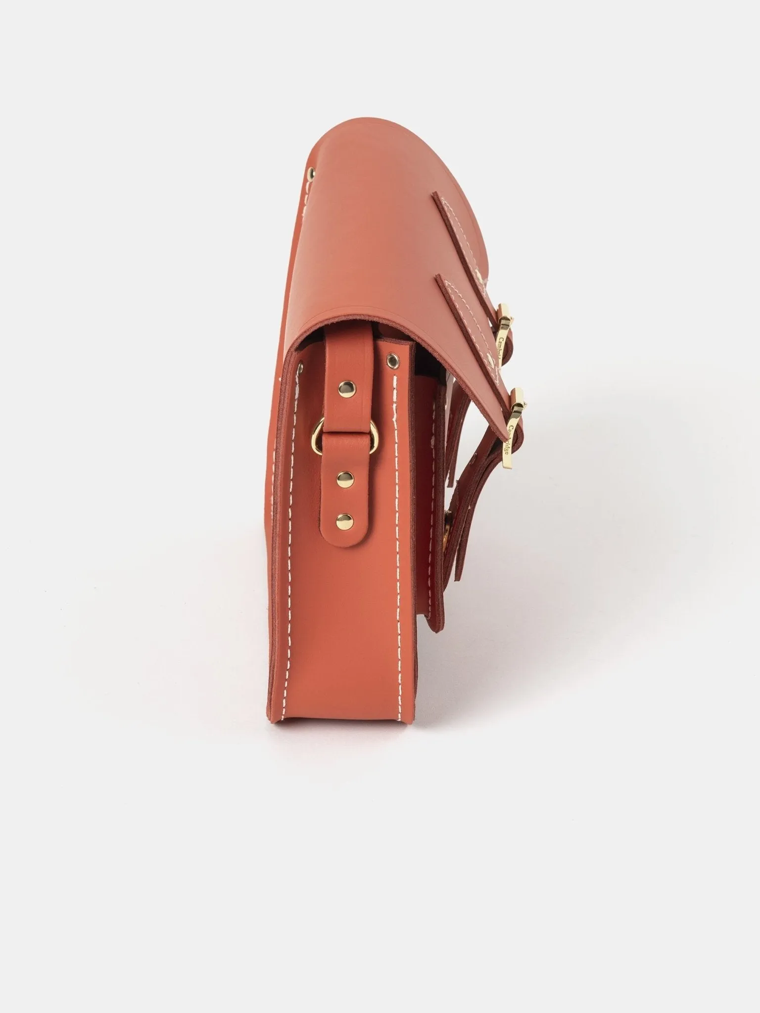 The 11 Inch Satchel - Burning Ember Matte with Contrast Stitch