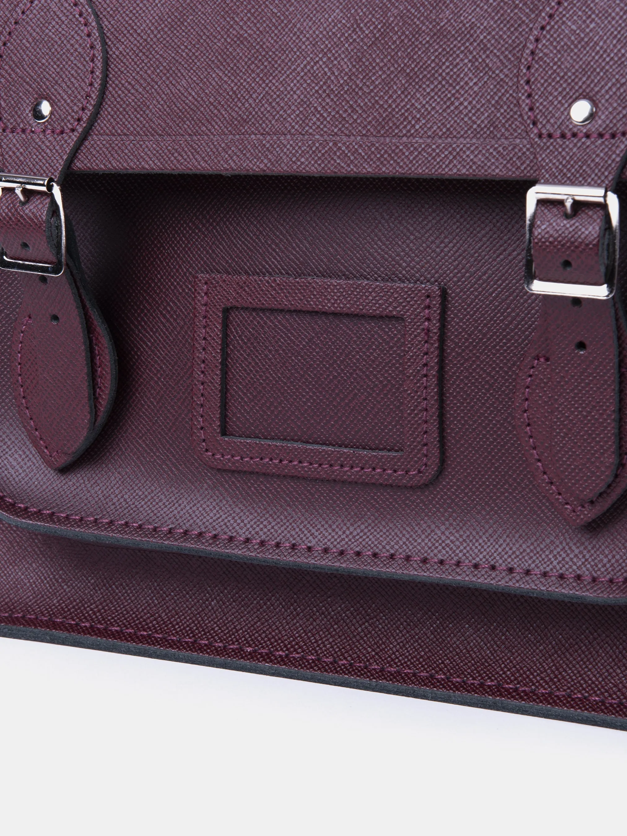 The 14 Inch Satchel - Oxblood Saffiano