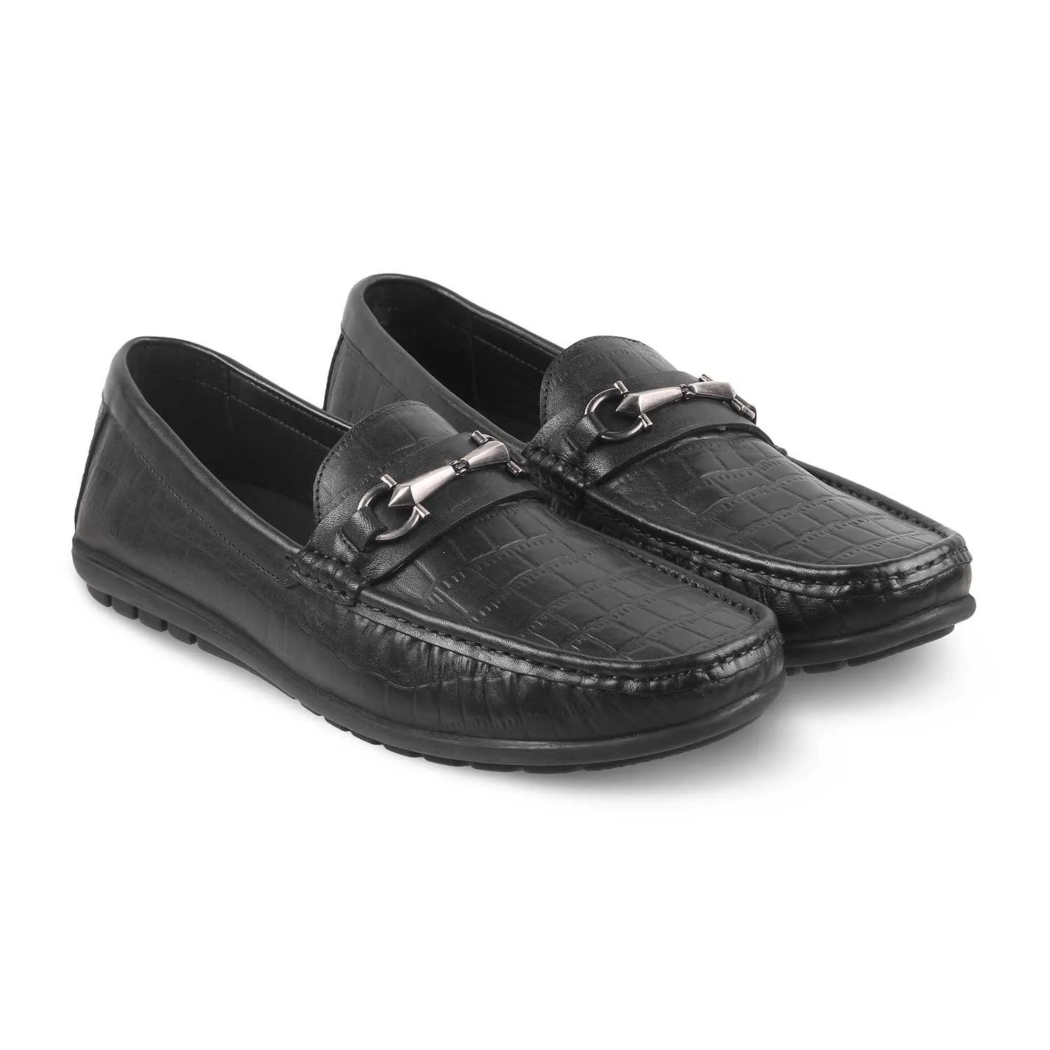 The Accademia Black Men's Leather Loafers Tresmode