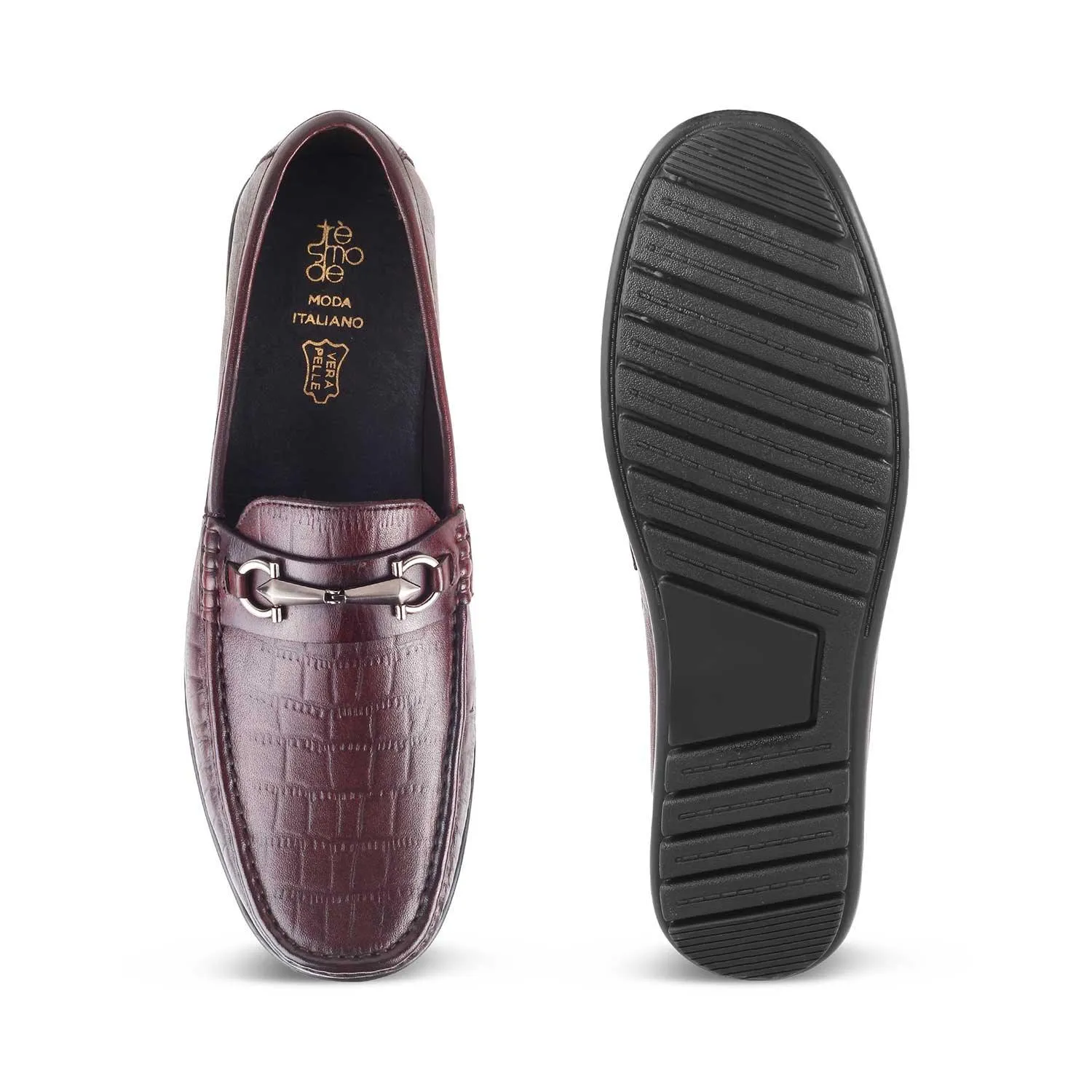 The Accademia Brown Men's Leather Loafers Tresmode