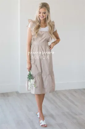 The Arielle Ruffle Sleeve Overall Dress