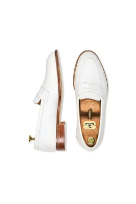 The Armoury Jiro Duane II White Nubuck Calf Penny Loafers *factory seconds*