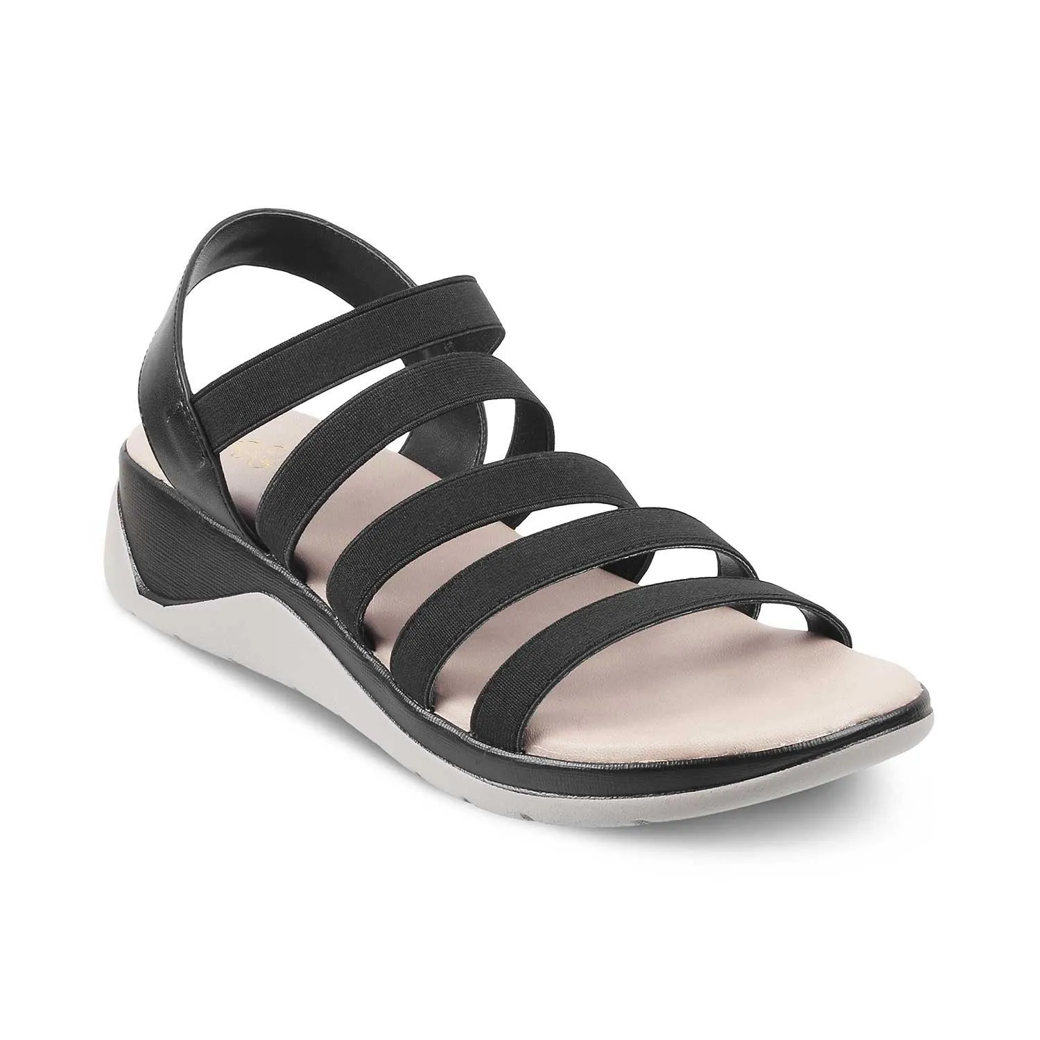 The Cab Black Women's Casual Wedge Sandals Tresmode