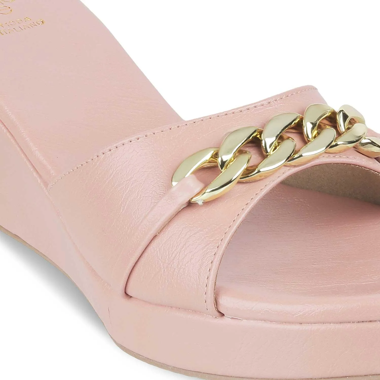 The Chain Pink Women's Dress Wedge Sandals Tresmode