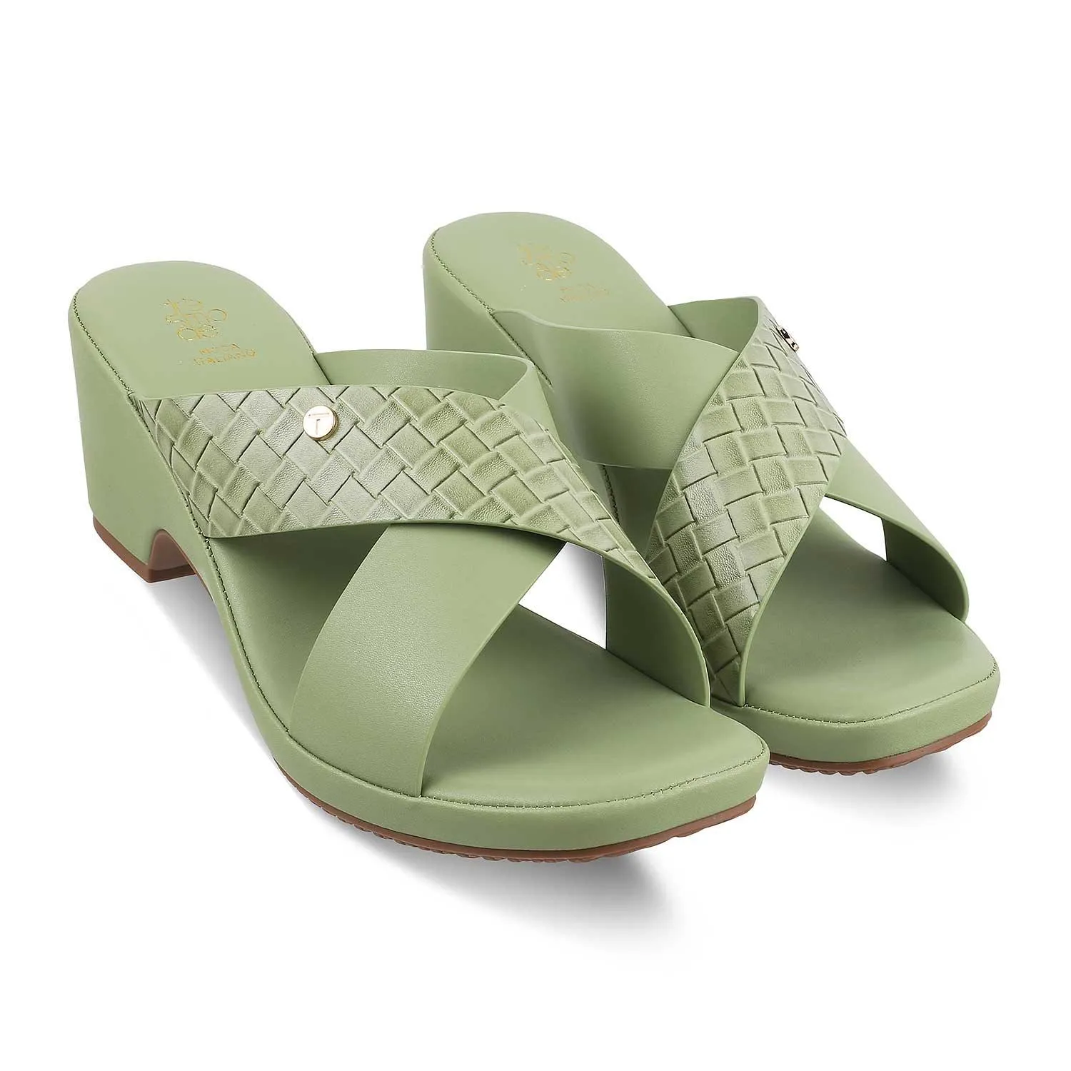 The Coopers Green Women's Dress Block Heel Sandals Tresmode