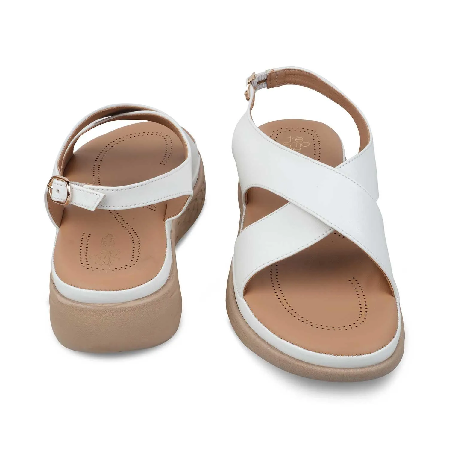 The Havit White Women's Casual Wedge Sandals Tresmode