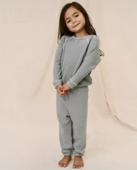 The Little Stadium Sweatpant. Solid -- Dusty Blue