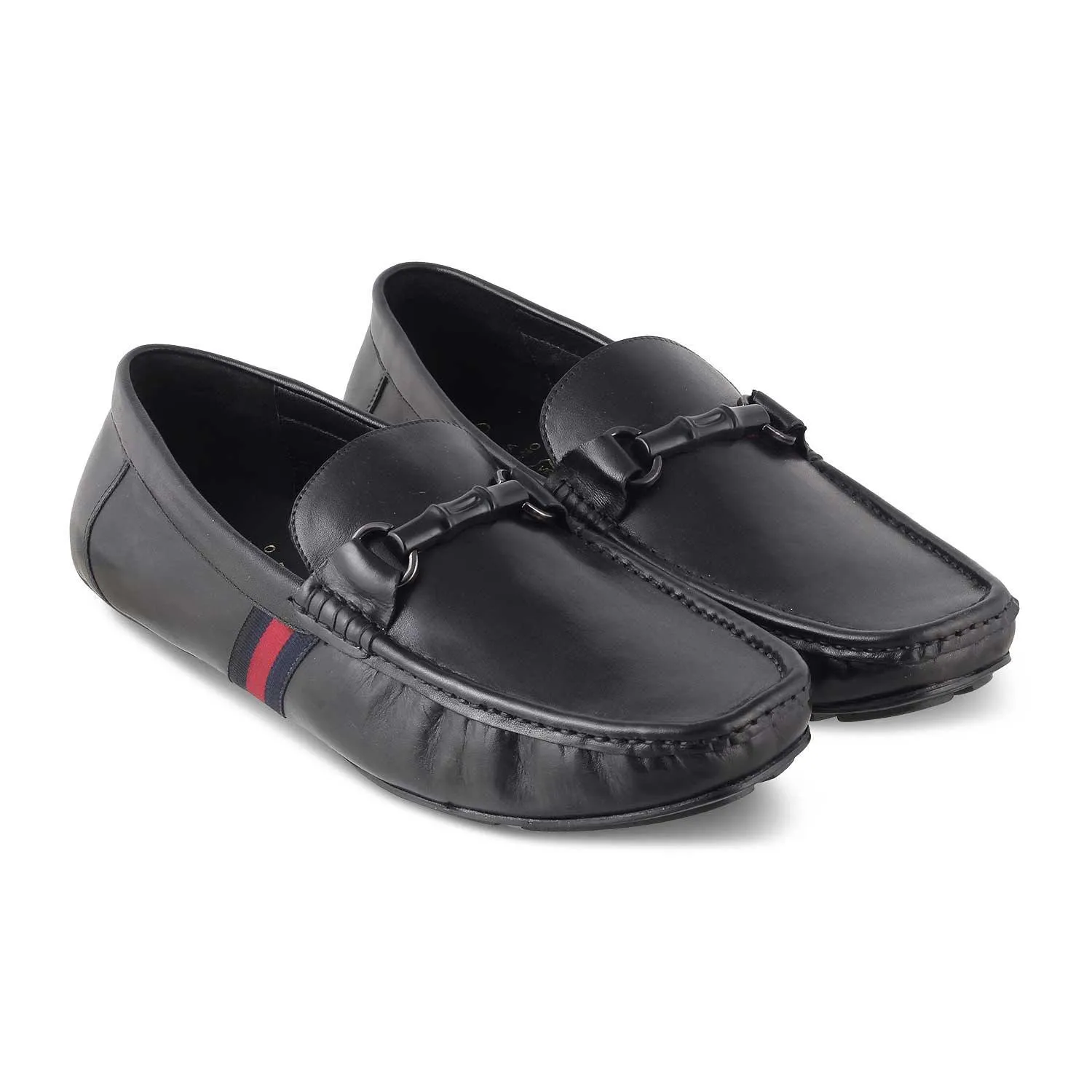 The Monacoa Black Men's Handcrafted Leather Driving Loafers Tresmode